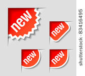 new labels. vector.