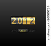 new year counter. vector.