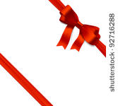 red gift bow with ribbon....