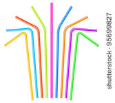 colorful drinking straws....