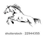 horse jump vector sketch