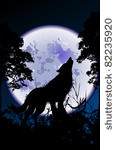 vector illustration of  wolf