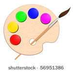 artist s color palette with...