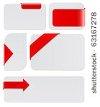 blank cards with red tags