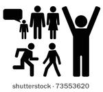 person black icon set