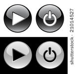 black and white ring buttons