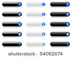 web buttons  black and white...