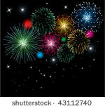 vector fireworks background