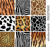 vector animal skin textures of...