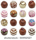 vector set of chocolate candies