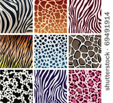 vector animal skin textures of...