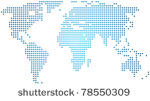 vector abstract world map
