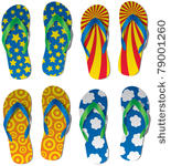 vector set of colorful flip...