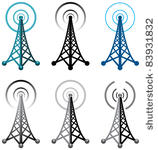 vector design of radio tower...