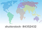 vector abstract world map