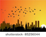 vector city background with...