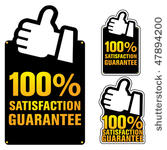 satisfaction guaranteed label