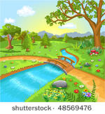 nature landscape with water...
