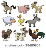 cute cartoon farm animals. all...