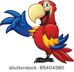 cute cartoon macaw. vector...