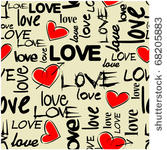 art vintage word pattern...