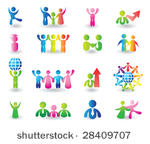 set of people icons for design
