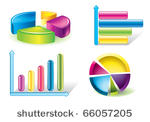 vector glossy diagram and pie...