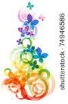 vector rainbow colored...