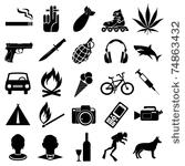 set of different black vector...