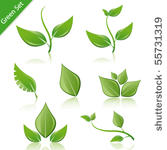 vector green set