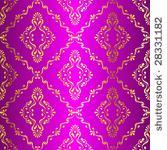 gold on pink seamless swirly...
