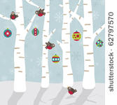 robins decorating the forest...