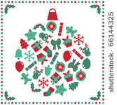 seasonal christmas card with...