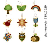 bright gradient nature tags...