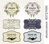 olive oil labels set