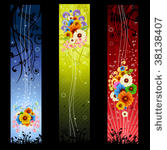 vector illustration of floral...