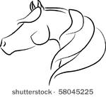 stylized arabian horse vector   ...
