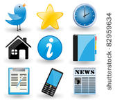 social media icons. vector