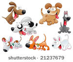 family of dogs