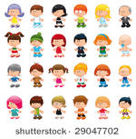people. funny cartoon and...