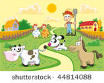 farm family with background....