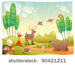 animals in the wood. funny...