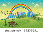 park with rainbow. funny...
