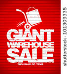 giant warehouse sale design...