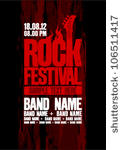 rock festival design template...