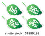 set of natural product stickers ...