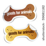 goods for pets stickers set