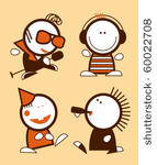 set of funny people icons