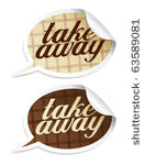 take away stickers in form of...