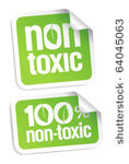 non toxic product stickers set.